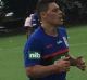New addition: Former Test back-rower Anthony Tupou trained with the Knights on Wednesday morning and is set to sign a ...