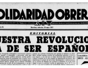 Headline of Solidaridad Obrera, 26 May 1937