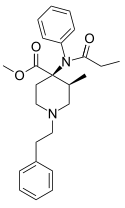 Chemical structure of Lofentanil.