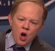 Melissa McCarthy as Sean Spicer. 