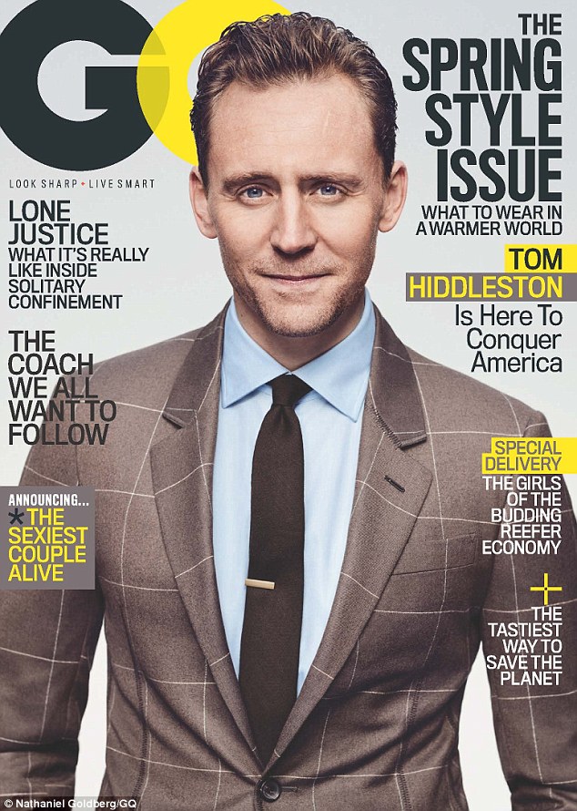 Dapper: Tom Hiddleston is featured on the March cover of GQ Magazine as he opened up about his relationship with the 27-year-old singer