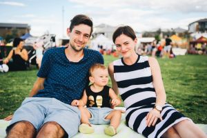 From left, James, River, and Venetia Thompson of Googong.