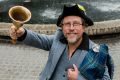 Canberra's new town crier Joe McGrail-Batup has officially made his first cry. Photo: Jamila Toderas