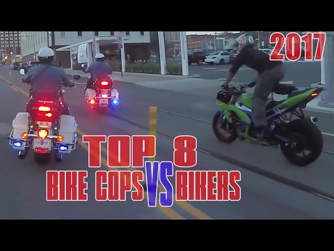 TOP 8 Bike Cops VS Bikers POLICE CHASE 2016 Compilation Cop CHASE Motorcycles Running From Cops