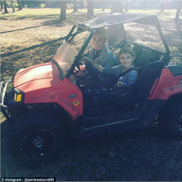 Accident: It has been claimed that Jamie Lynn Spears' daughter Maddie, eight, was too young to be in her ATV which recently crashed, as the manufacturer states a minimum age of 10 