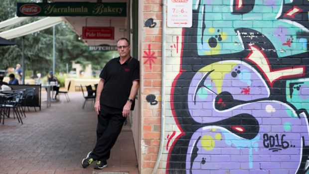 Scott Gorham outside the Yarralumla Bakery.