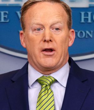 White House press secretary Sean Spicer pushed Trump's message on the media's reporting on terror attacks. 