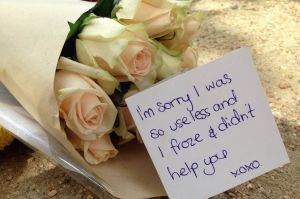 Notes at the Bourke Street memorial.