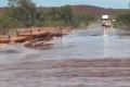 A Pilbara truck was swept away in flood waters earlier this month. 