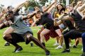 Usain Bolt dances before Nitro Athletics at Lakeside Stadium on Friday night.