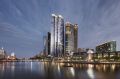 An artist's impression of Crown's 90-storey tower, from the Yarra River. 