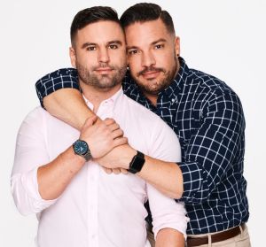 Chris and Grant, the gay couple on Seven's reality series <i>Bride & Prejudice</I>.