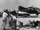 Plane wreckage at Dawson’s Field