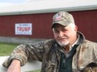 Farmers for Trump group member Dominic Marchese in front of his barn in