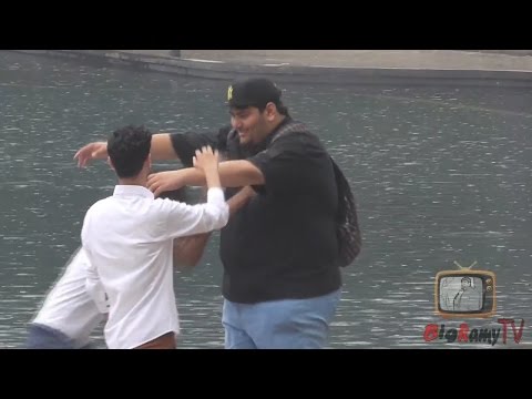 Hugging Arabs prank- GONE WRONG