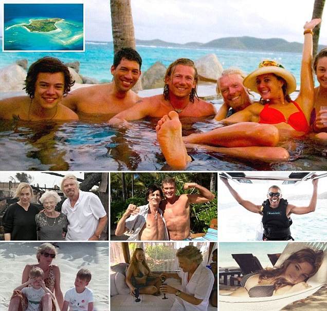 Richard Branson's Necker Island's famous guests