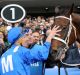 Another level: Hugh Bowman gives Winx a pat after her second Cox Plate victory.