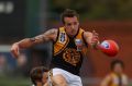 Former West Coast Eagle Ben Sharp playing for Werribee in a VFL semi-final against Casey in 2011.