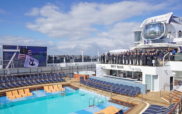 The new member of the Royal Caribbean family, Ovation of the Seas. RCI officially took delivery of its 24th ship in a ...