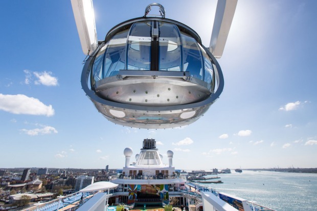 Ovation of the Seas: The North Star observation pod.