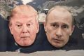 Donald Trump is enjoying a political bromance with Russian President Vladimir Putin. Digitally altered image.