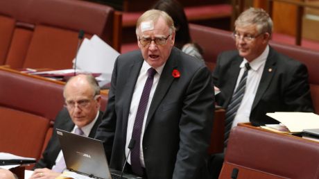 Senator Ian Macdonald during question time at Parliament House in Canberra on Thursday 10 November 2016. Photo: Andrew Meares