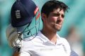 Cook celebrates after scoring a century against India late last year.