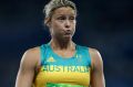 Going for distance: Kim Mickle during women's javelin qualifying at the Rio 2016 Olympic Games.