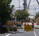 Work on the Frankston line through McKinnon station.