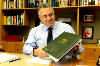 Treasurer Joe Hockey holds his Budget speech at Parliament House.