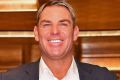 Golden boy: Shane Warne at the announcement of his <i>Warney Uncut</i> national tour.