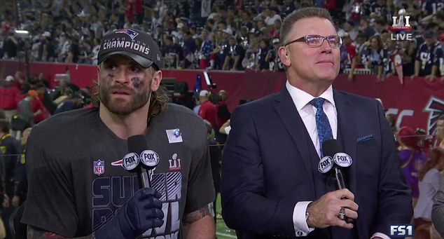 Long, seen with his father and Hall of Famer Howie Lowie after the Super Bowl, in the fourth Patriot to say they will not attend