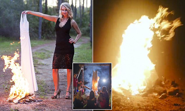 Women are burning their wedding dresses post divorce