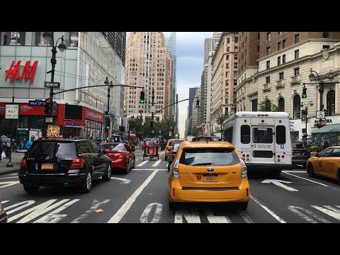 Driving Downtown - Americas Avenue - New York City NY USA