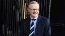 RBA Governor Philip Lowe arrives to give his first speech as Governor of the Reserve Bank of Australia.