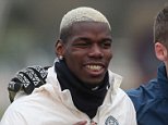 (L-R) Manchester United stars Ander Herrera, Paul Pogba and David de Gea during training 