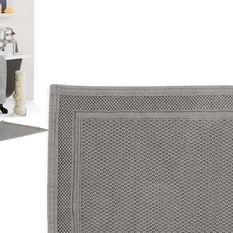 Made.com - Mercer 100% Cotton Bath Mat, Elephant Grey - Bath Mats