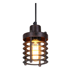 LNC - Jonathan Retro-Style Metal Pendant Light - Pendant Lighting