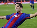 Luiz Suarez scored late on in the first half at the Nou Camp to help Barcelona progress to the Copa del Rey final 