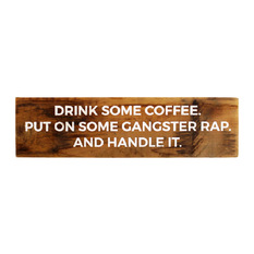 Woodward Throwbacks - "Gangster Rap" Reclaimed Wood Sign - Novelty Signs