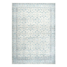 nuLOOM - nuLOOM Mist Floral Vintage Rug, Aqua, 9'x12' - Area Rugs