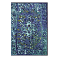 nuLOOM Vibrancy Emblem Rug, Blue, 8'x10' - Area Rugs