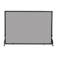 Uniflame - Rectangular, Single-panel, Flat, Small Iron Fire Screen - Fireplace Screens