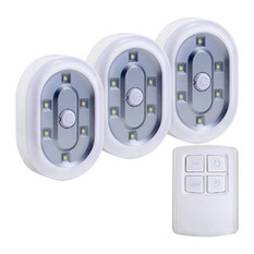 TorchStar - 1.5W Daylight Wireless Remote Control LED Under Cabine, Set of 3 - Undercabinet Lighting