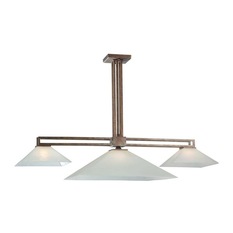 Nuvo Lighting - Nuvo Ratio 3-Light Trestle Fixture with Frosted Sand Glass - Kitchen Island Lighting