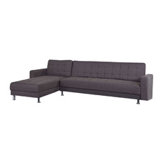 Gold Sparrow Inc. - Frankfort Convertible Sectional Sofa Bed, Gray - Futons