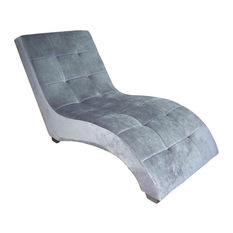 ORE International - Ore Modern Chaise, Gray, Gray - Indoor Chaise Lounge Chairs