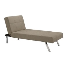 DHP - DHP Layton Linen Chaise Lounge, Tan - Indoor Chaise Lounge Chairs