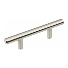 GlideRite Hardware - GlideRite 5" Solid Steel 2-1/2" CC Cabinet Bar Pulls, Stainless Steel - Cabinet And Drawer Handle Pulls
