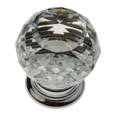 GlideRite Hardware - GlideRite Clear 1-3/16" K9 Crystal Cabinet Knob - Cabinet And Drawer Knobs